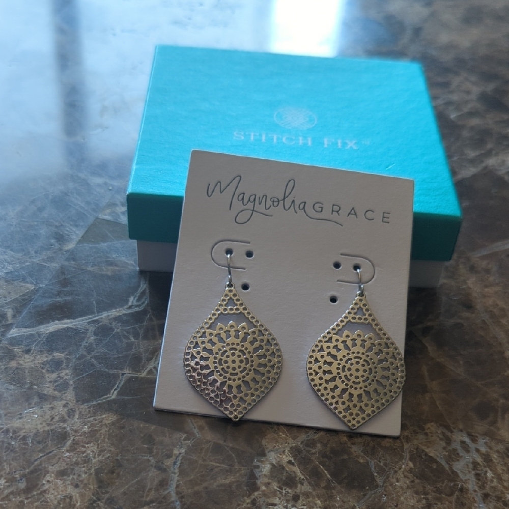 Magnolia Grace Silver Filigree Earrings